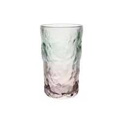 Handgjorda Glas, 13cm, Grön/rosa, 4-pack