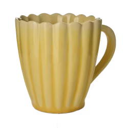 HULDA Kopp Stengods, Gul, 6-pack