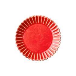 HULDA Tallrik Ø19 cm Stengods, Korallröd, 4-pack