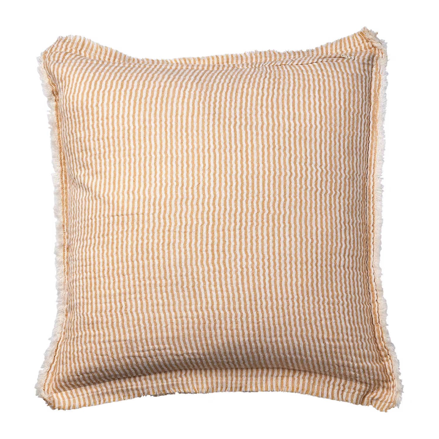 Kuddfodral 100% bomull, 50x50cm, Gul/vit
