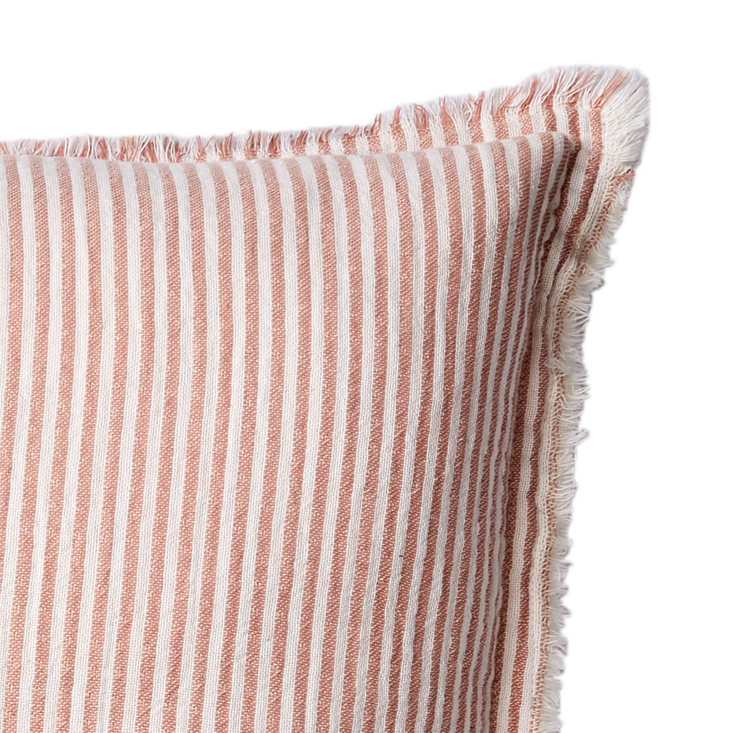Kuddfodral 100% bomull, 50x50cm, Rosa/vit