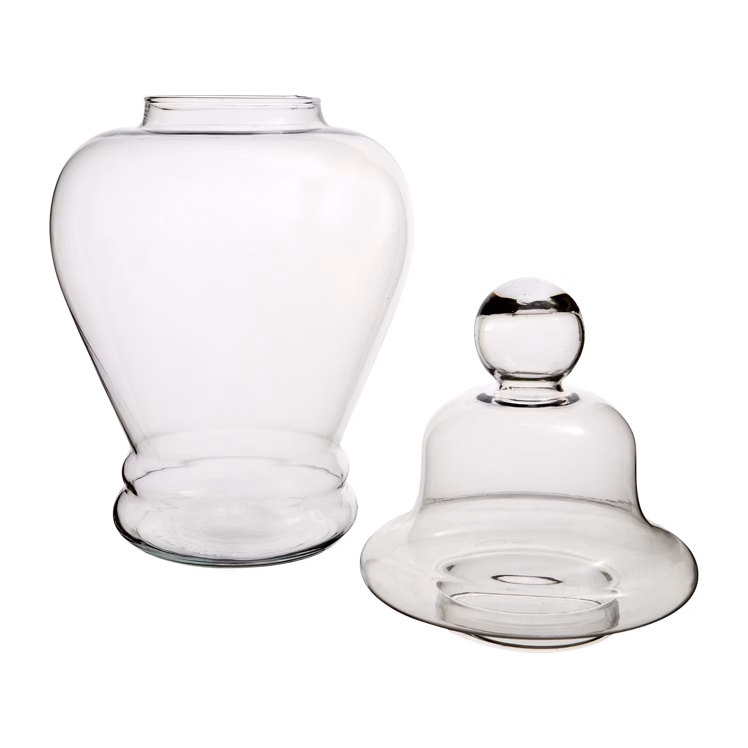 Stor munblåst urna i glas, 52cm