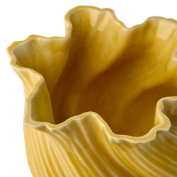 Vas i Stengods med Vriden Form, Gul