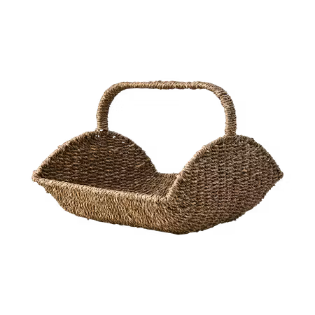 Handgjord korg av sjögräs