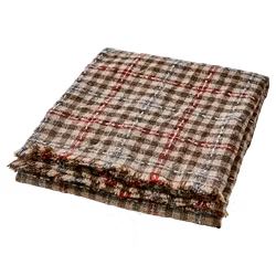 Filt med rumönster, 180x130cm, Flerfärgad/beige