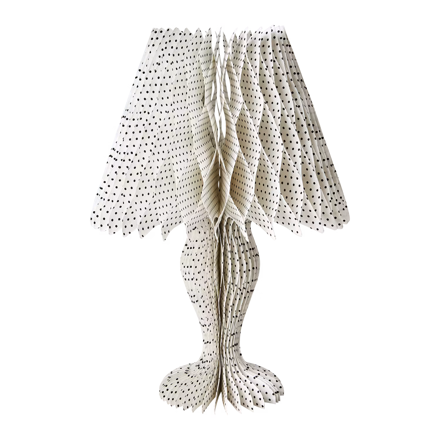 Lampskärm, H44cm, Vikbar, Vit/svart