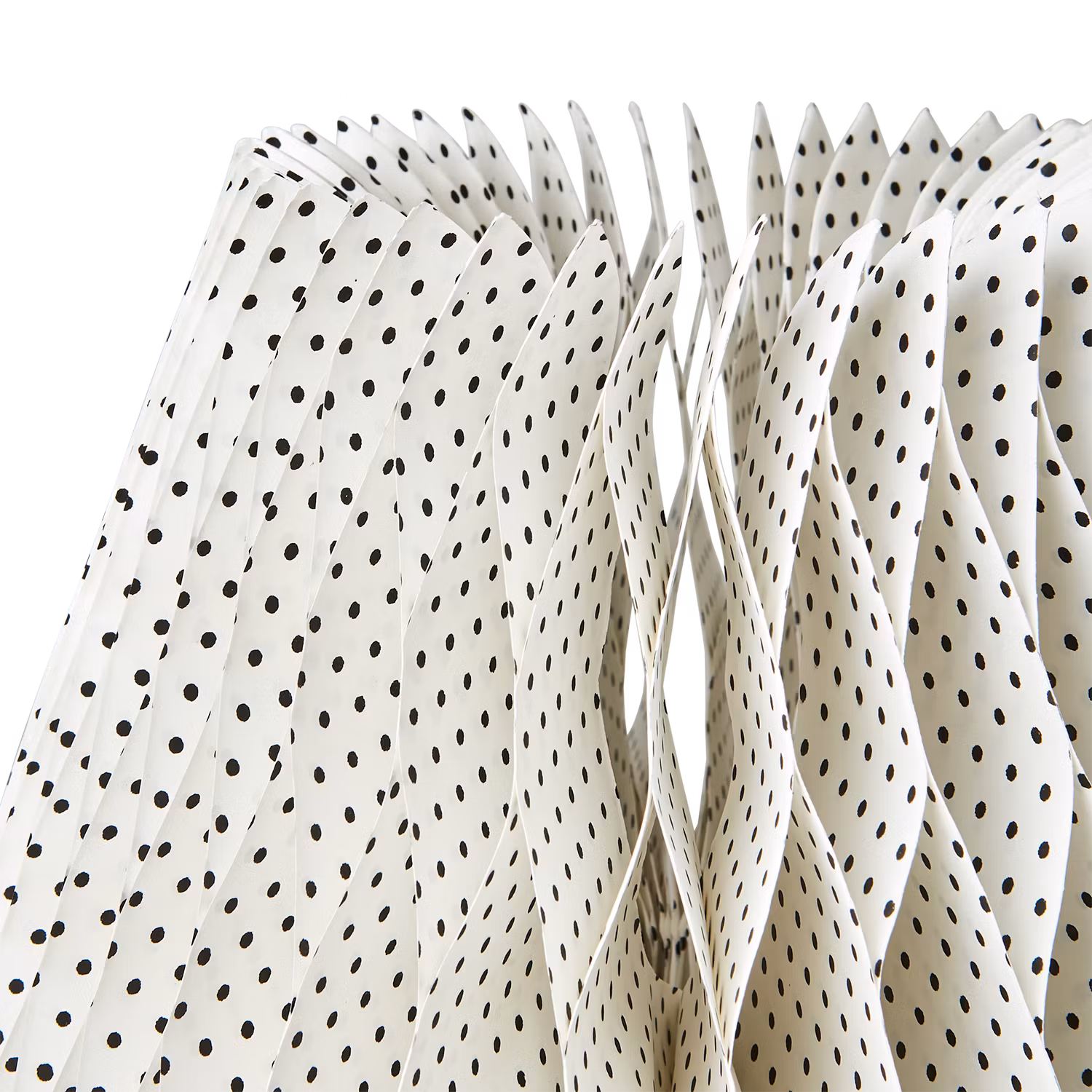 Lampskärm, H44cm, Vikbar, Vit/svart