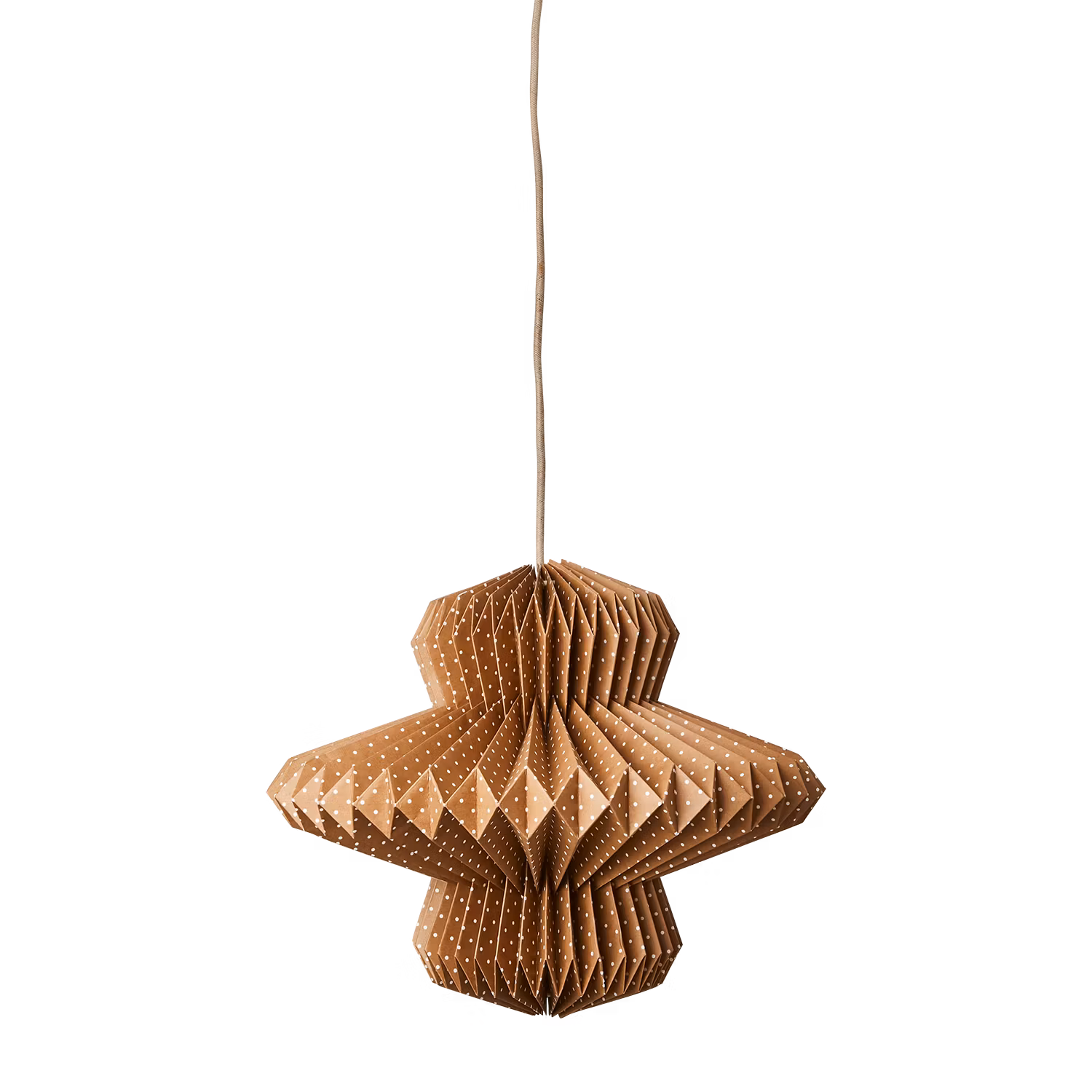 Lampskärm, Ø40, Vikbar, Brun/vit