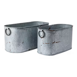 Krukor i järn, XXL, set om 2, Grå
