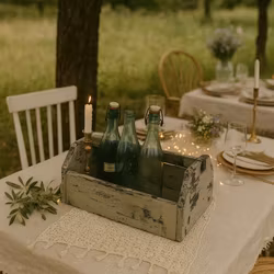 Rustik låda, verktygslåda, Grön