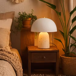 FUNGI Bordslampa/Limited Edition, 38cm, Vit/svart