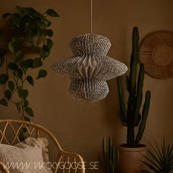 Lampskärm, Ø40, Vikbar, Svart/vit