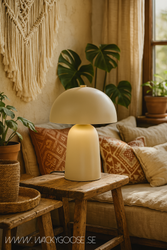 FUNGI Bordslampa, 38cm, Beige