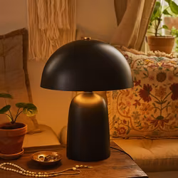 FUNGI Bordslampa, 38cm, Svart