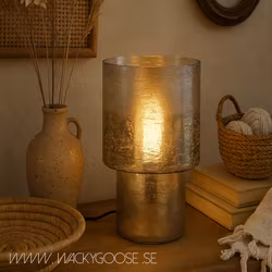 Bordslampa i glas, H35cm, Silver