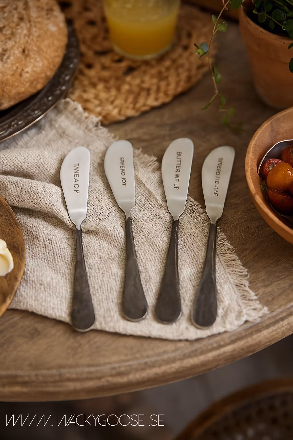 Rustika smörknivar, 4-pack