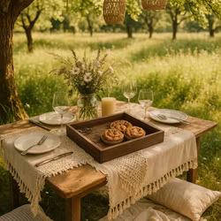 Bricka / Vägghylla med Blomster