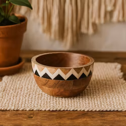 GLOBETROTTER Skål i mangoträ, S, Brun