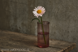 Munblåst Vas av återvunnet glas, 14cm, Rosa