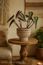 Kruka i betong, Ø22cm, Beige