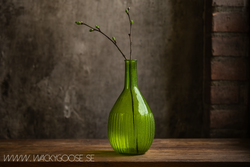 Munblåst Vas av Återbrukat glas, Grön