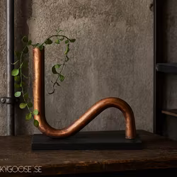 PIPER Ljusstake/vas, Kopparfärgad/svart