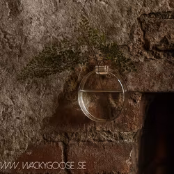 Munblåst väggvas, 16cm, Klarglas