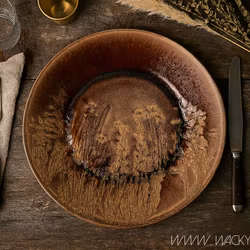 ANNABELLE Serveringsskål Ø34cm, Stengods Terrakotta