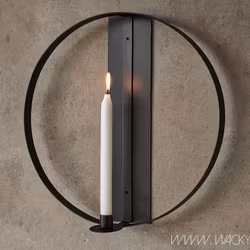 Väggljushållare M, Svart