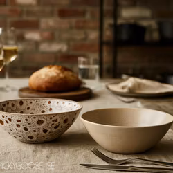 ANNABELLE Skålar Ø15cm Stengods, Beige, 2-pack