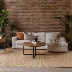 Matta i bomull, jute och ull, 240x180cm