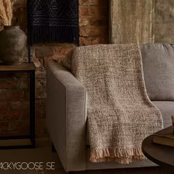 Filt, Beige/grå, 180x130cm