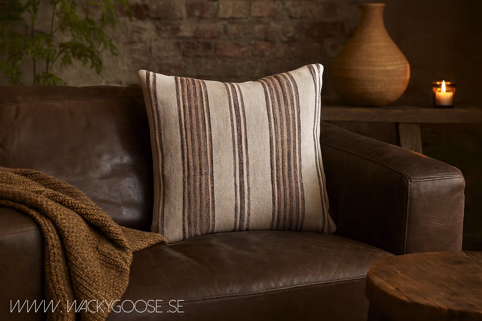 HILDA Kuddfodral, Natur/brun/rosa/gul