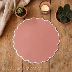 Tallriksunderlägg i bomull, Rosa, 6-pack
