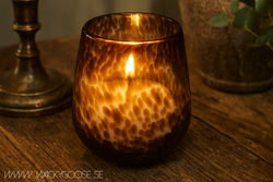 Handgjort Doftljus i munblåst glas, Citrus & sage