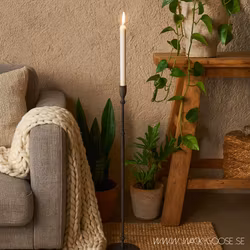 Handgjord ljusstake i järn - Svart, 85cm