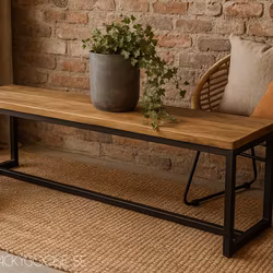 Sittbänk i mangoträ, 185cm