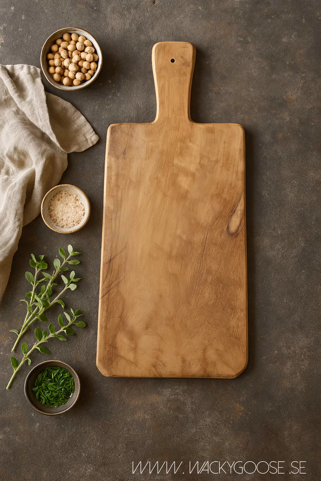 Dekorationsfat i teak, 49cm