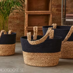 Väska, set om 3, Natur/svart