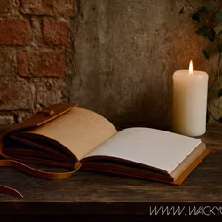 Handgjord Gästbok/Fotobok i läder