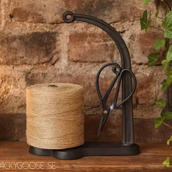 Trådhållare med sax, Svart/natur