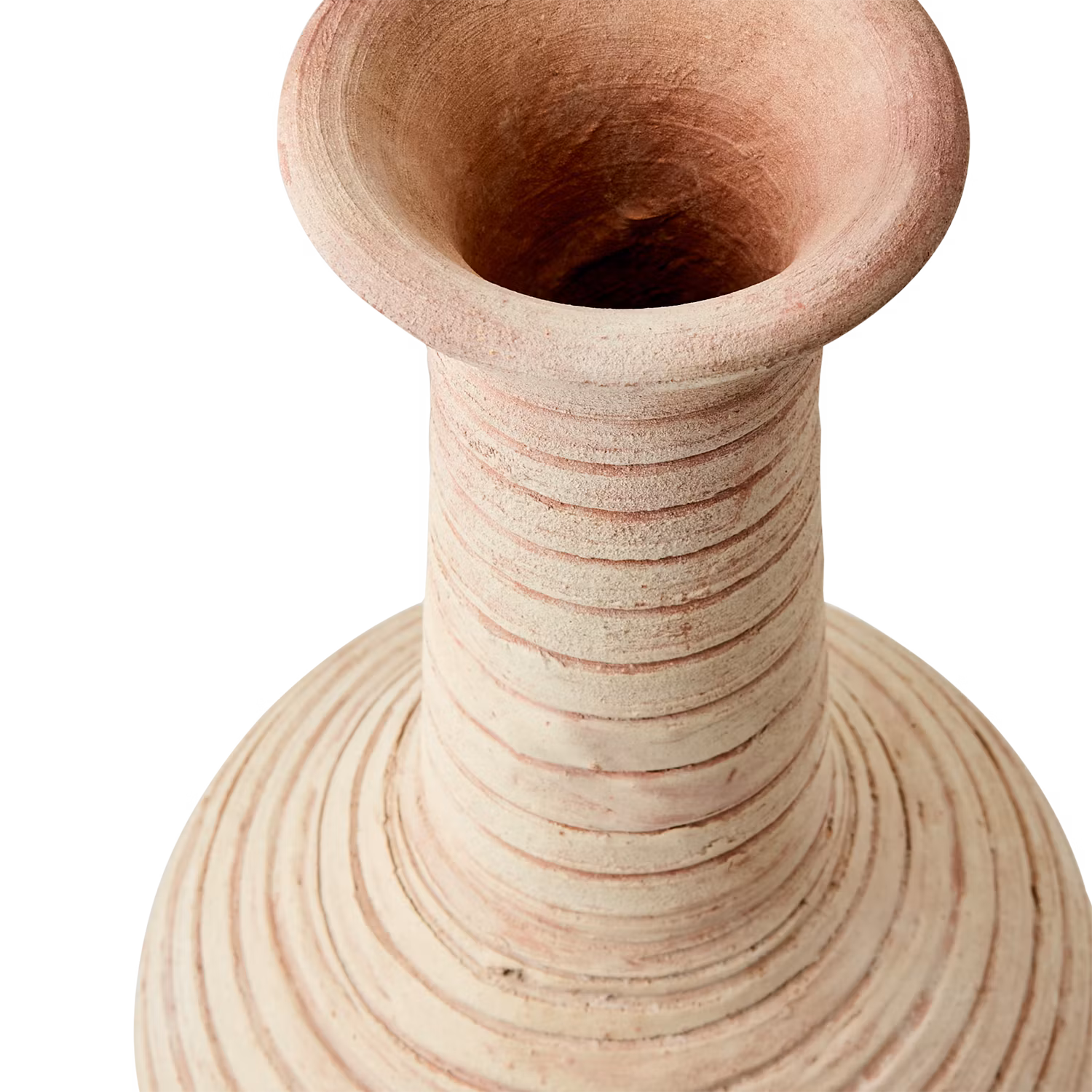 Handgjord urna med hög hals Terrakotta, 36cm