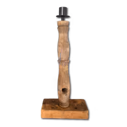 Unik ljusstake i vintage-stil - Handgjord av spinnrocksdelar, 39cm