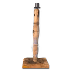 Unik ljusstake i vintage-stil - Handgjord av spinnrocksdelar, 48cm