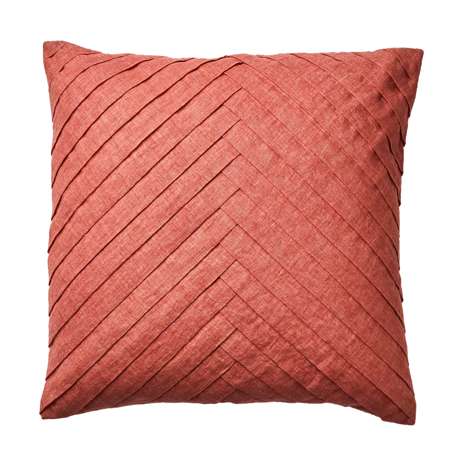 Kuddfodral med patchwork i bomull, Ljus rost, 50x50cm