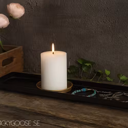 Fat av återvunnet järn, 40x11cm, Svart