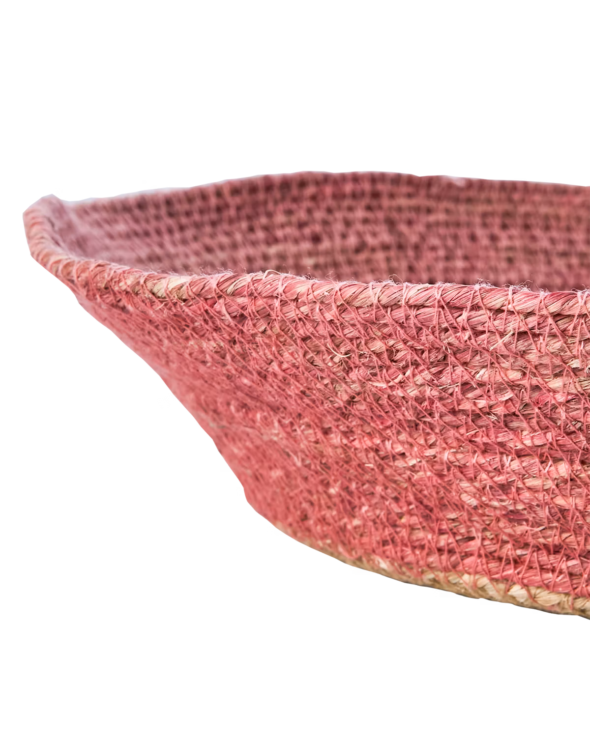 Handgjorda korgar i Moonjgräs, Set om 2, Rosa/Natur