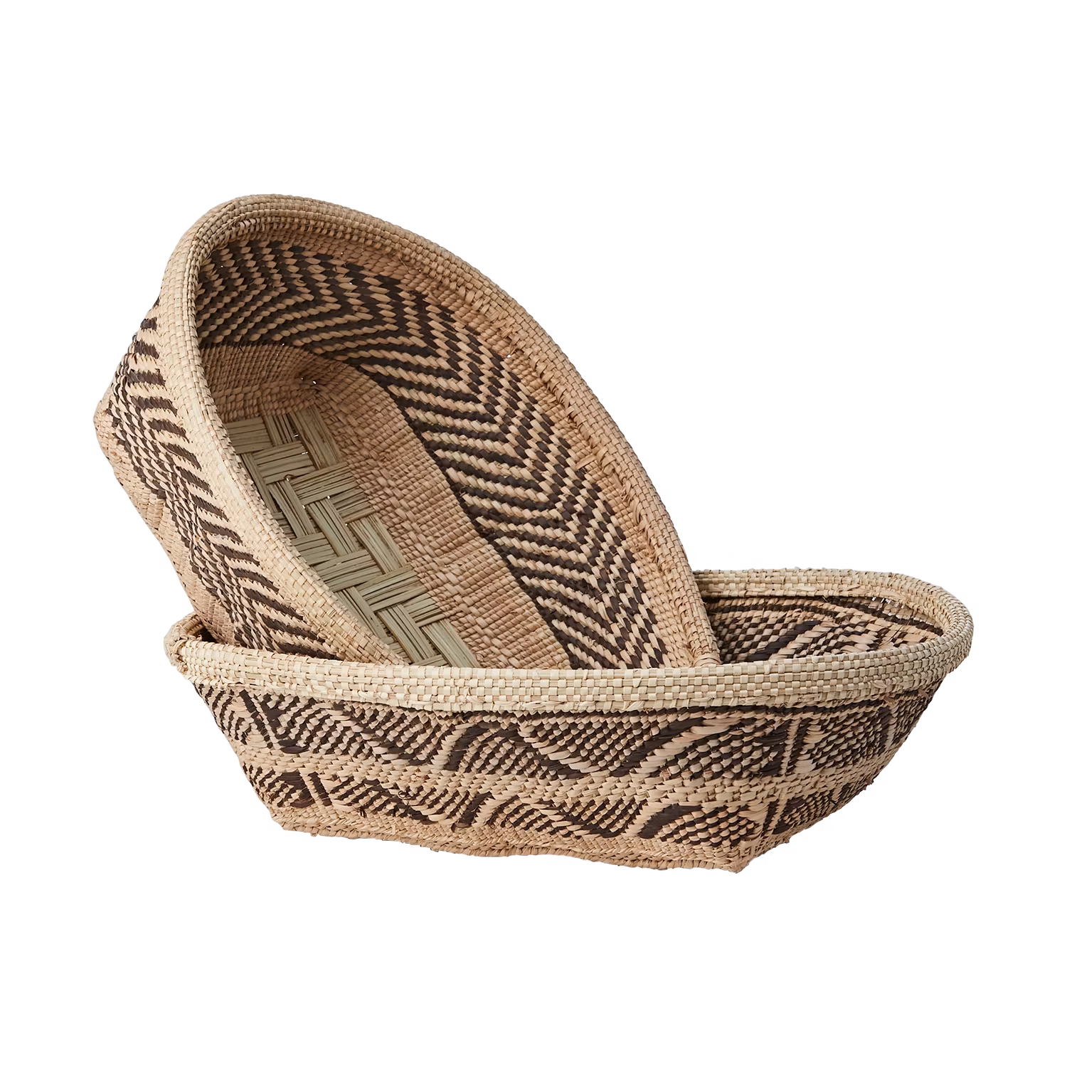 Handgjord korg av Ilala-palm, 36cm