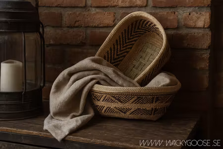 Handgjord korg av Ilala-palm, 36cm