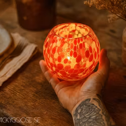 PARTY Värmeljushållare Ø13cm, Röd